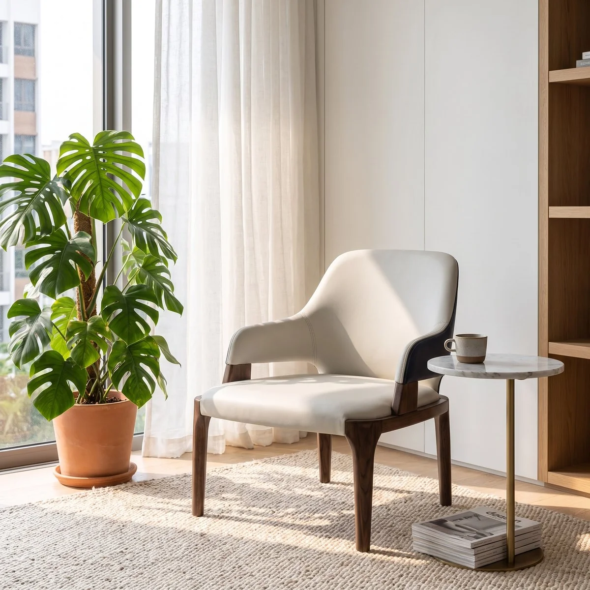 Aclen Dark Walnut Dining Chair
