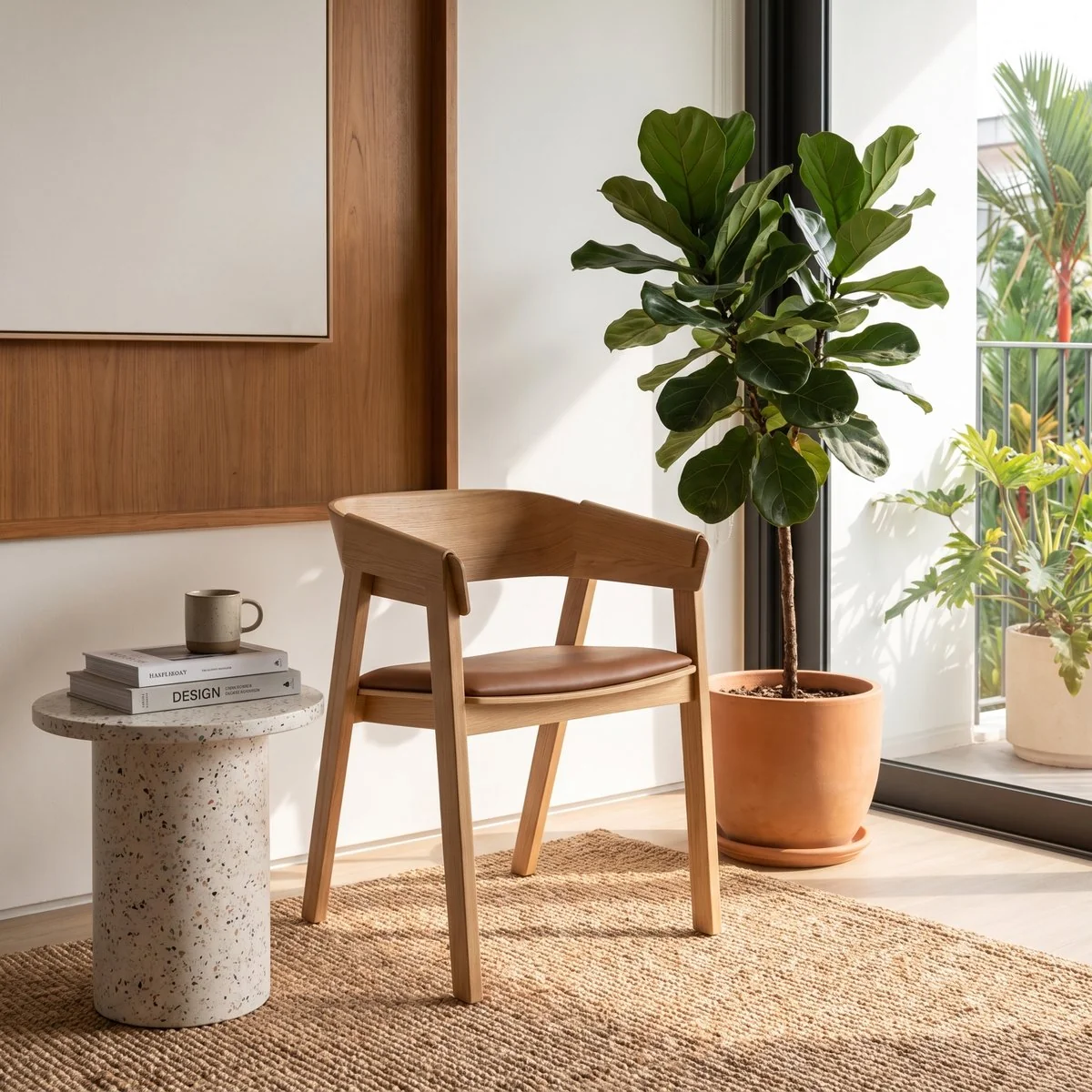 Kerusi Makan Walnut Cerah Edmont