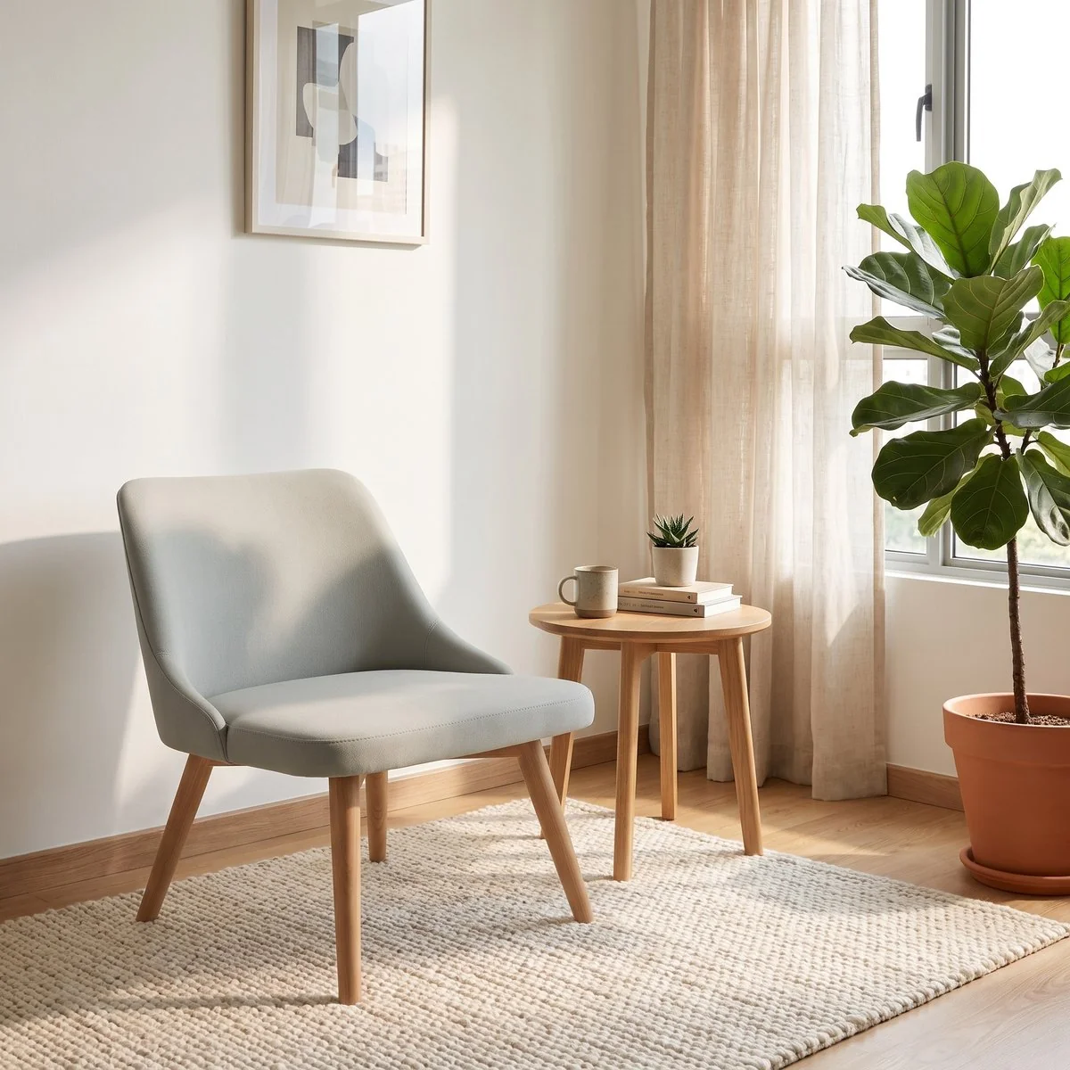 Rodge Light Walnut Dining Chair