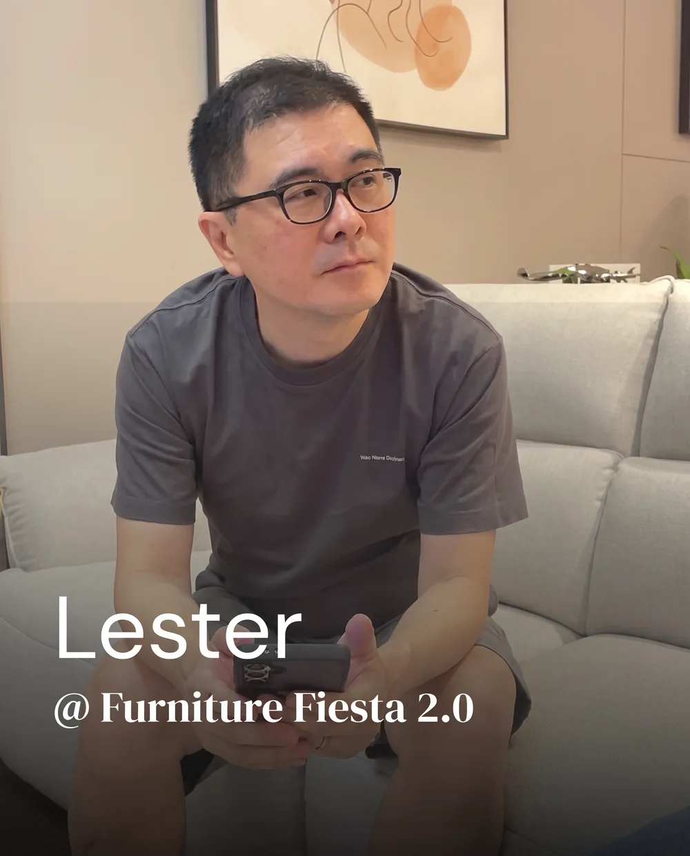 Lester at an X'clusive Home furniture event