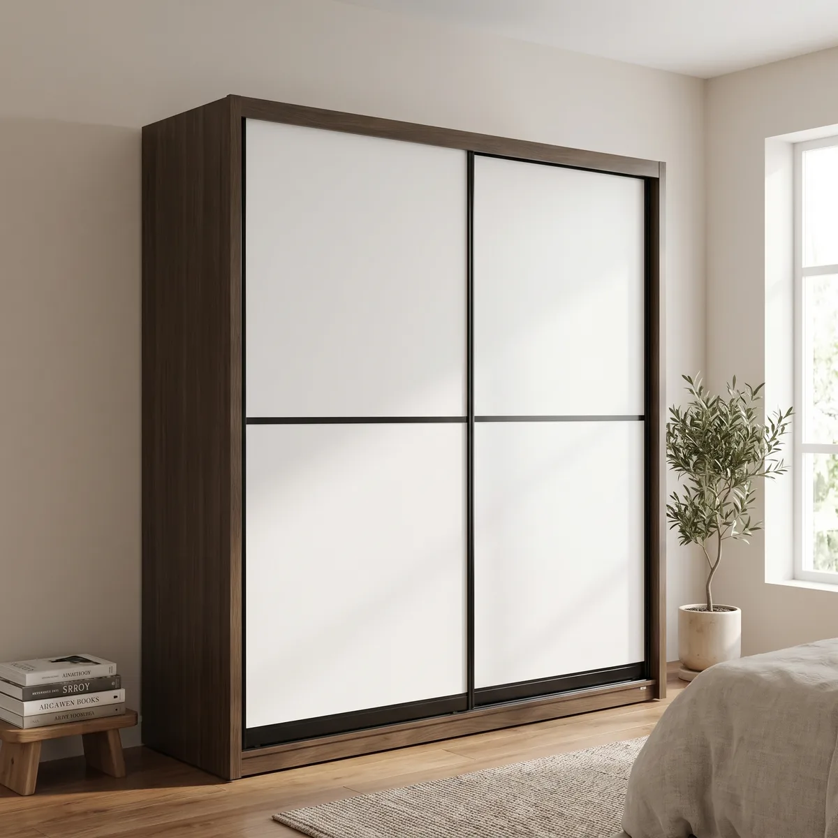 Almari Pintu Gelangsar Wolfe Minimalis Tulen
